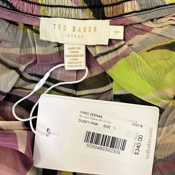 NEW Ted Baker Zeenaa Blouson Sleeve Mini Dress - Picture 9 of 12